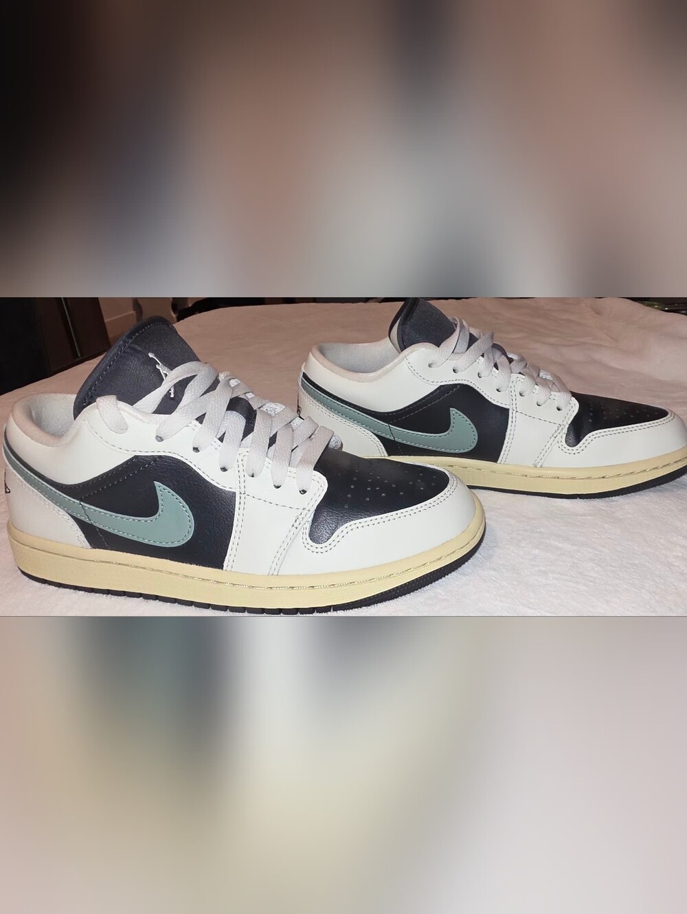 Women's Air Jordan 1 Low in the "Jade Smoke" colorway